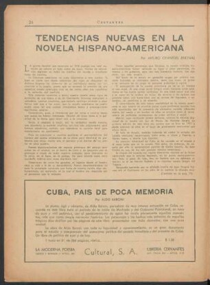 Tendencias nuevas en la novela hispano-americana