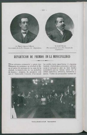 Repartición de premios en la municipalidad