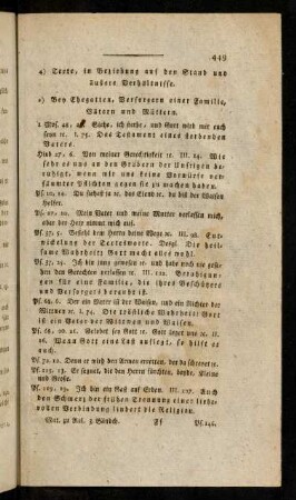 449-453, 4) Texte, in Beziehung auf den Stand und äußere Verhältnisse.