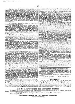 An die Lehrervereine des Deutschen Reiches