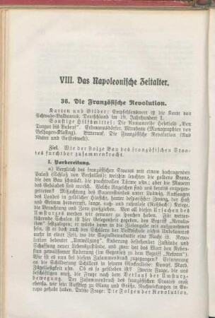 VIII. Das Napoleonische Zeitalter.