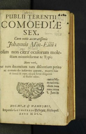 Publii Terentii Comoediae Sex