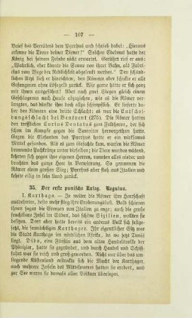 35. Der erste punische Krieg. Regulus