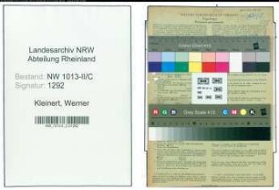 Entnazifizierung Werner Kleinert , geb. 01.02.1906 (Handelsvertreter)