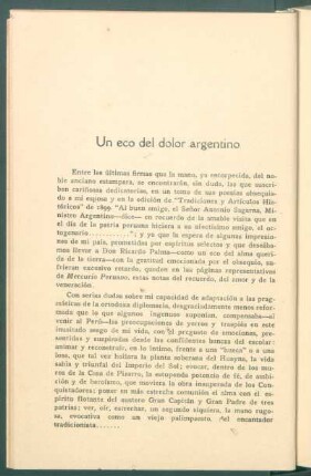 Un eco del dolor argentino