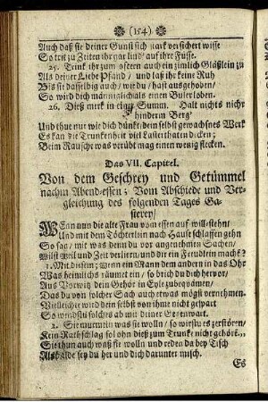 Das VII. Capitel - Das IX. Capitel