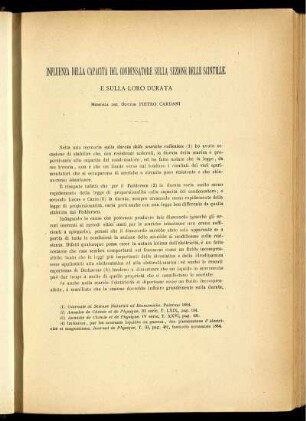 Influenza Della Capacita Del Condensatore Sulla Sezione Delle Scintille E Sulla Loro Durata