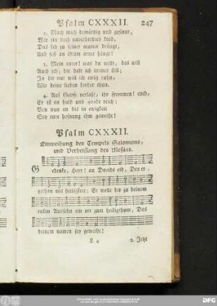 Psalm CXXXII. Einweihung des Tempels Salomons, und Verheissung des Meßias.