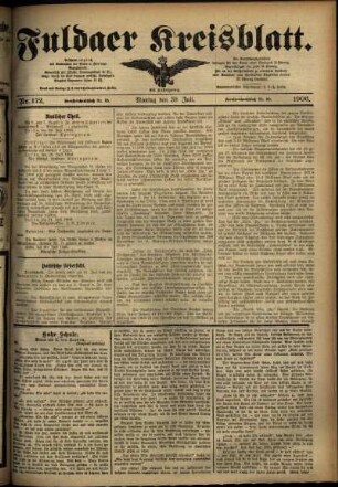 Ausgabe vom Montag, den 30. Juli 1906.