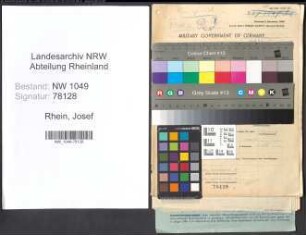Entnazifizierung Josef Rhein , geb. 24.03.1902 (Rendant)