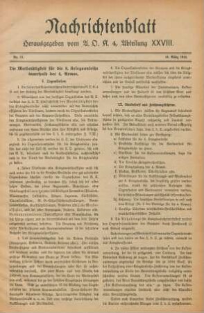 11.1918: Nachrichtenblatt