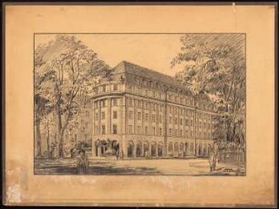 Geschäftshaus am Kemperplatz, Berlin-Tiergarten: Perspektivische Ansicht