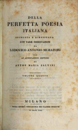 Della perfetta poesia Italiana. 4