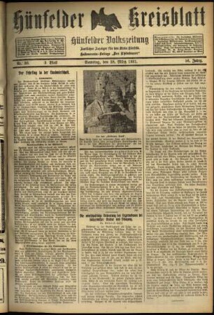 Dritte Ausgabe vom Samstag, den 28. März 1931.