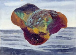 Vogel über dem Meer