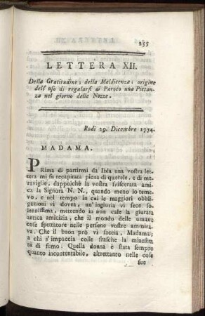 Lettera XII.
