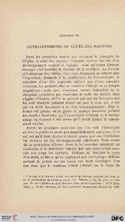 Chapitre III: Développements du culte des martyrs
