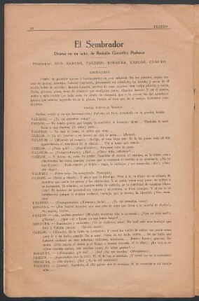 El sembrador : drama en un acto