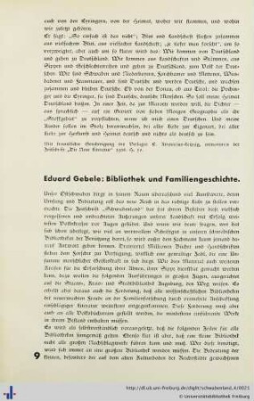 Bibliothek und Familiengeschichte.