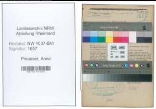 Entnazifizierung Anna Preusser , geb. 25.08.1895 ()