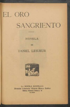 El oro sangriento : novela
