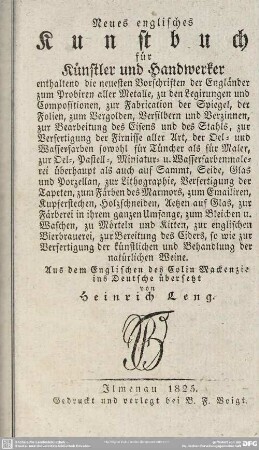 1: Das Kunstbuch für Künstler und Handwerker