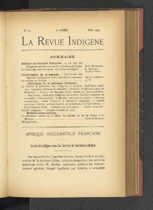 2e Année. Nr. 13, Mai 1907.