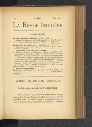 2e Année. Nr. 13, Mai 1907.