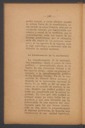 La transformación de la nacionalidad