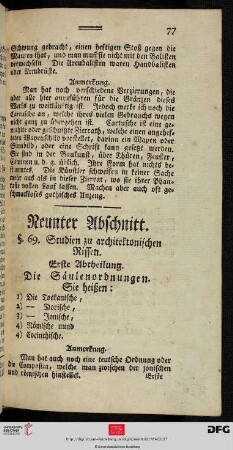 Neunter Abschnitt