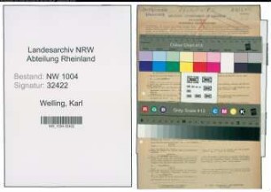 Entnazifizierung Karl Welling , geb. 12.04.1894 (Telegr.Leitungsaufseher)