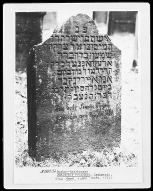 Grabstein Simon Appel (+ 1880)