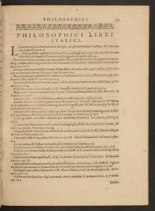 Philosophici Libri Italici.