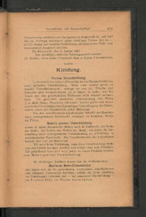 Kleidung.