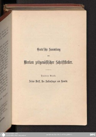Der Rattenfänger von Hameln : Eine Aventiure
