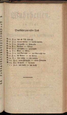 Druckfehler zum ersten Theil.