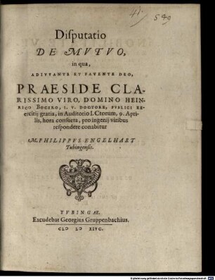 Disp. de mutuo