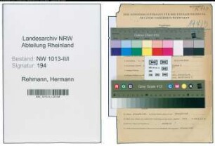 Entnazifizierung Hermann Rehmann , geb. 06.05.1893 (Ingenieur)