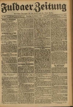 Ausgabe vom Dienstag, den 24. Oktober 1922.