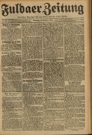Ausgabe vom Dienstag, den 24. Oktober 1922.