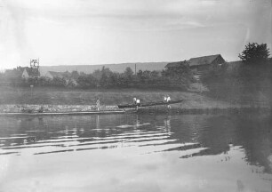 Inspektion der Ufer des Edersees oberhalb der Talsperre