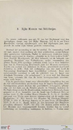 B. Rijks Museum van Schilderijen