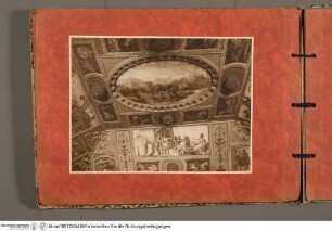 Album mit Fotografien aus dem Palazzo ZuccariDetail der Deckenfresken der Sala Villa Lante (Sala da Pranzo) - Riccio-Album