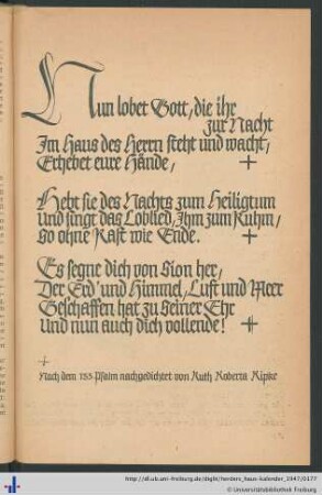 Nun lobet Gott...