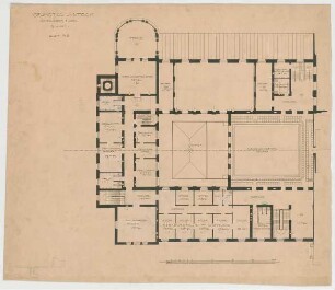 Thiersch, Friedrich von; Wiesbaden; Kurhaus - Nordflügel (Grundriss 1. OG)