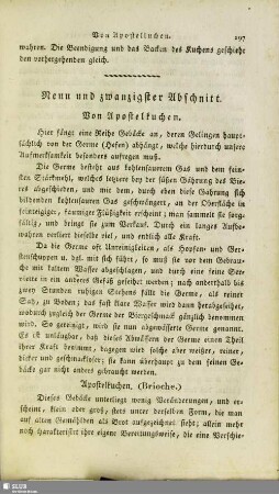 Neun und zwanzigster Abschnitt. Von Apostelkuchen