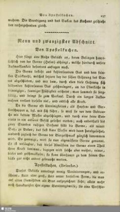 Neun und zwanzigster Abschnitt. Von Apostelkuchen