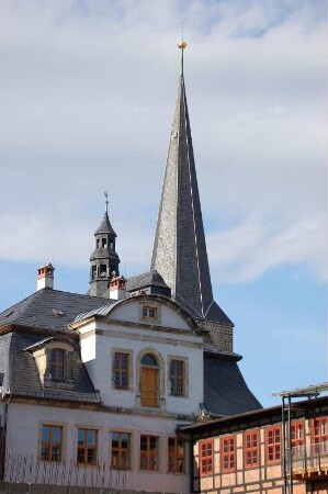 Turm der Marktkirche, Rückseite des Salfeldschen Palais