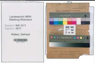 Entnazifizierung Gerhard Waters , geb. 02.03.1898 (Polsterer)