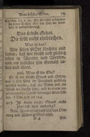 Das sechste Gebot.